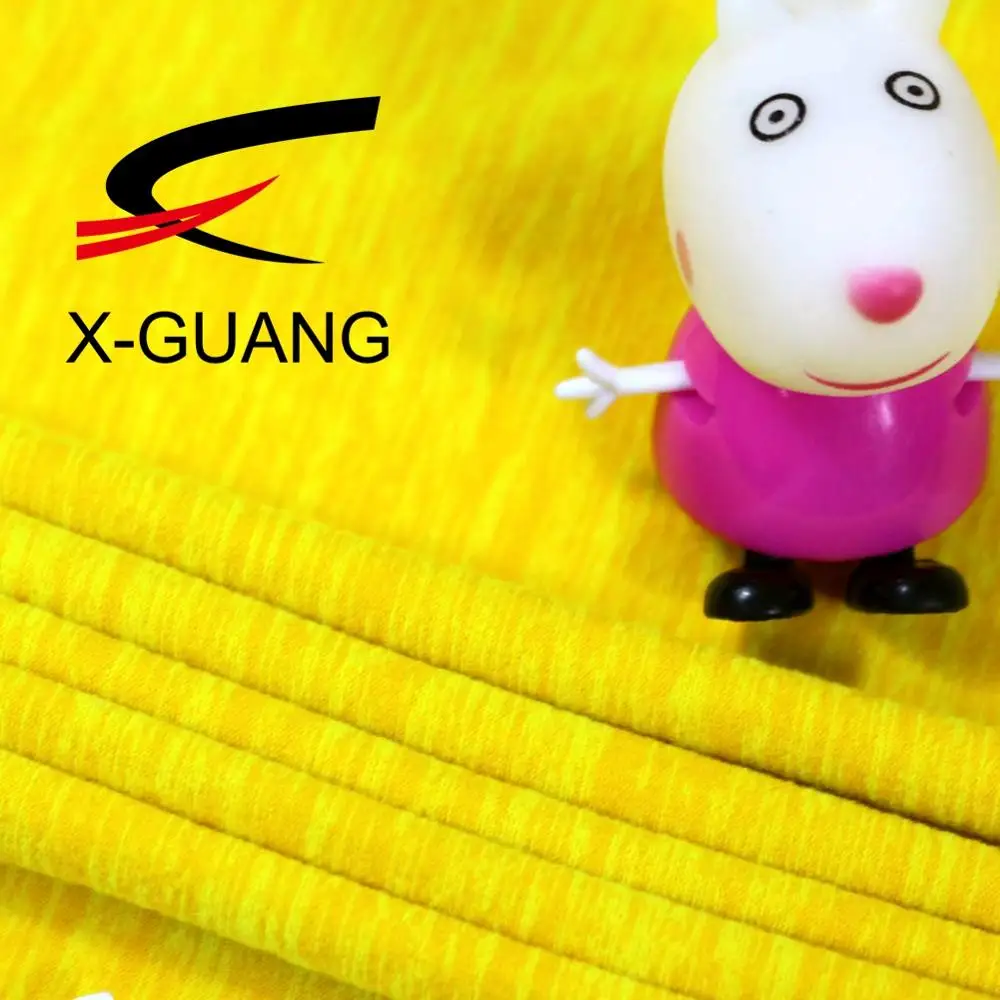 Outdoors Resistant Anti-uv Antibacterial Space Dye Sport Knit Fabric For Yoga Running Tshirt