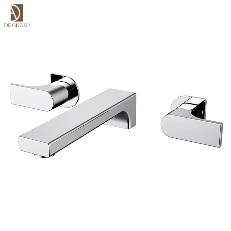 High-end sanitary ware bathroom brass three holes basin sink faucet with swan spout