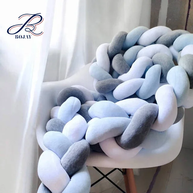 Wholesale Baby Crib Bumper Handmade Baby Bed Bumper Designer Cushion 2M, 3M Baby Crib Bumper