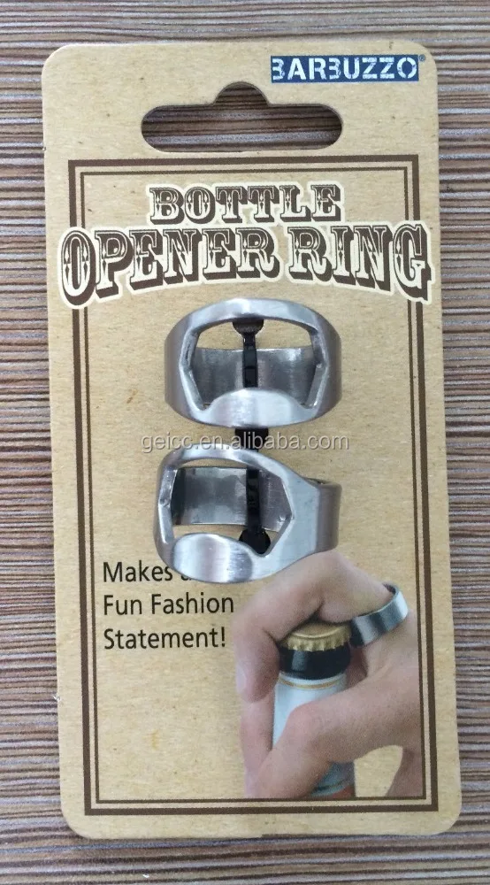 
stainless steel finger beer ring bottle opener 