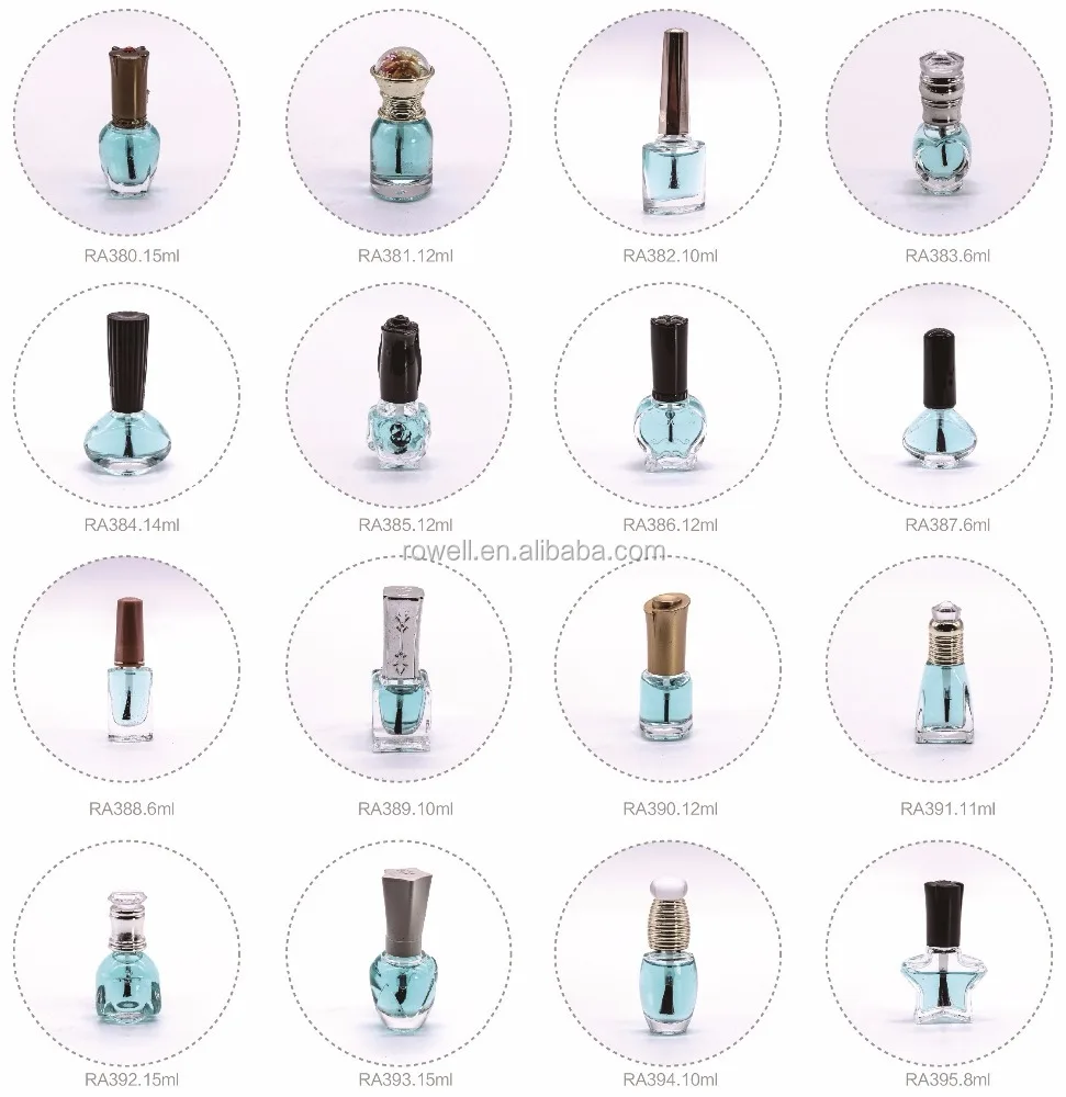 8ml Empty square high end Nail Manicure Top Coat Varnish Bottles UV Gel bottles