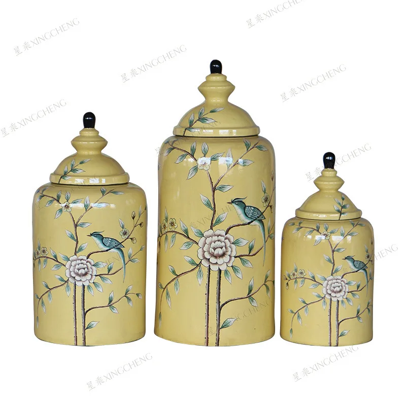 Jingdezhen ceramic jar with new model porcelain vase with flower painting
