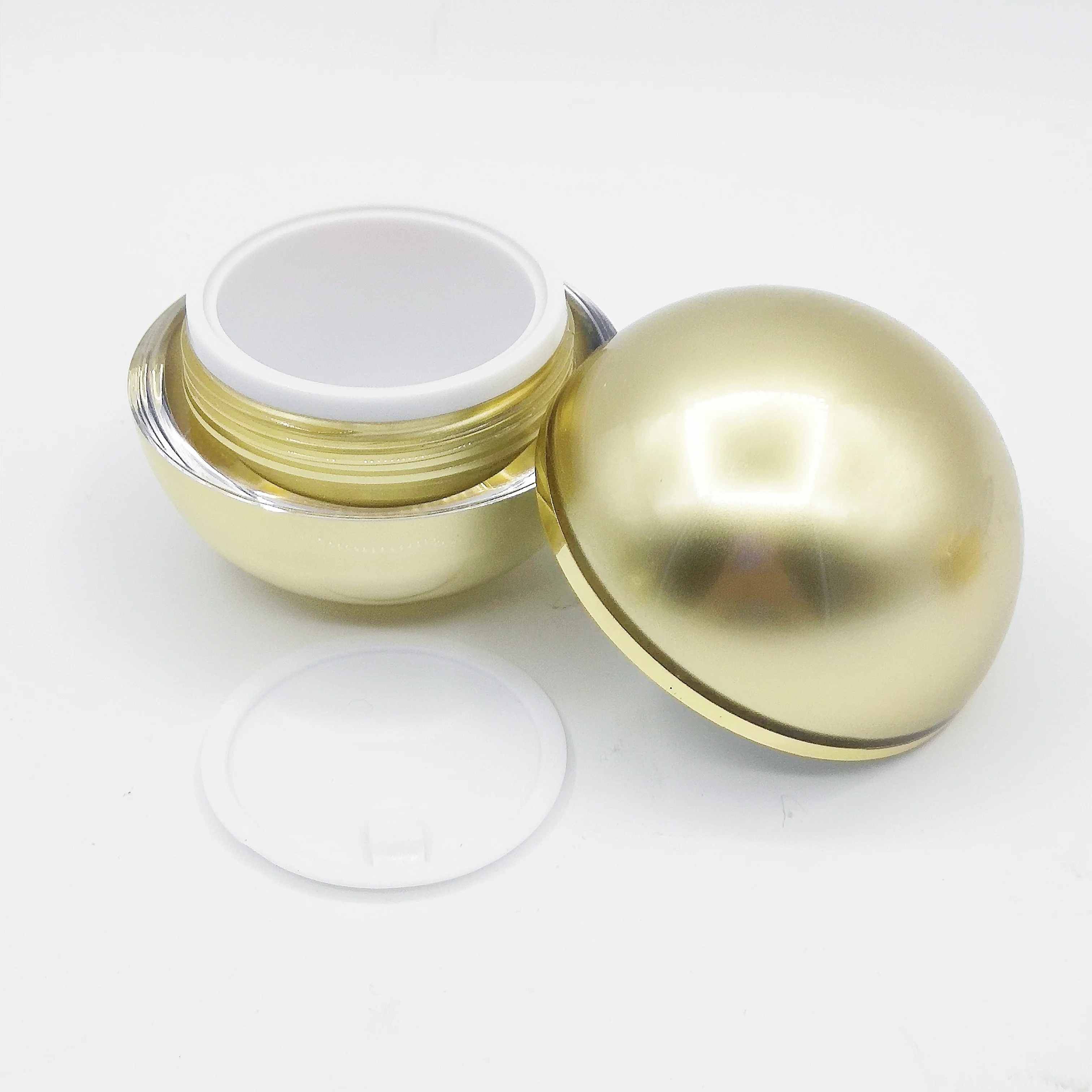 15g 30g 50g Luxury Advanced Egg Shape Plastic Round Acrylic Cream Jar for Cosmetics