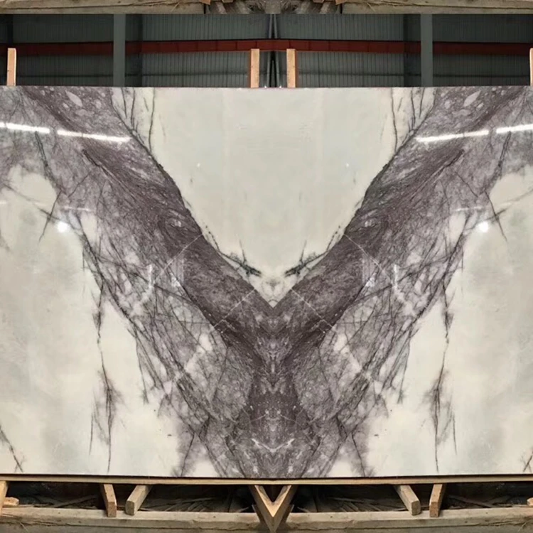 Хорошая цена популярная итальянская Сиреневая/Белая Мраморная большая плита под книги Нью-Йорк