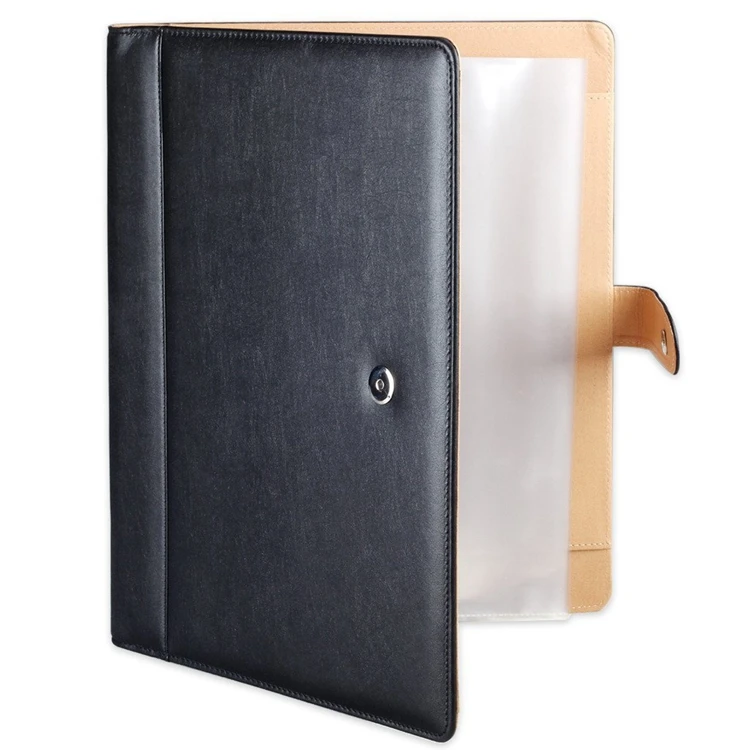 A4 Document Organizer Business Card Holder portfolio With Calculator And 8 File Pockets
