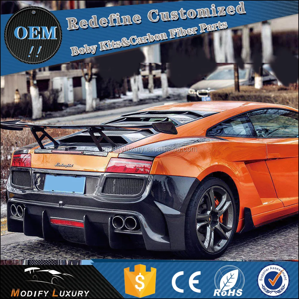 Carbon Fiber Rear Bumper for Lamborghini Gallardo