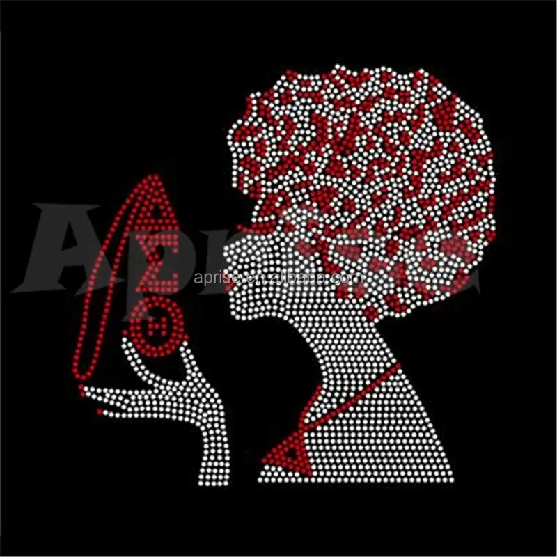 beautiful girl DST hotfix crystal rhinestone motif