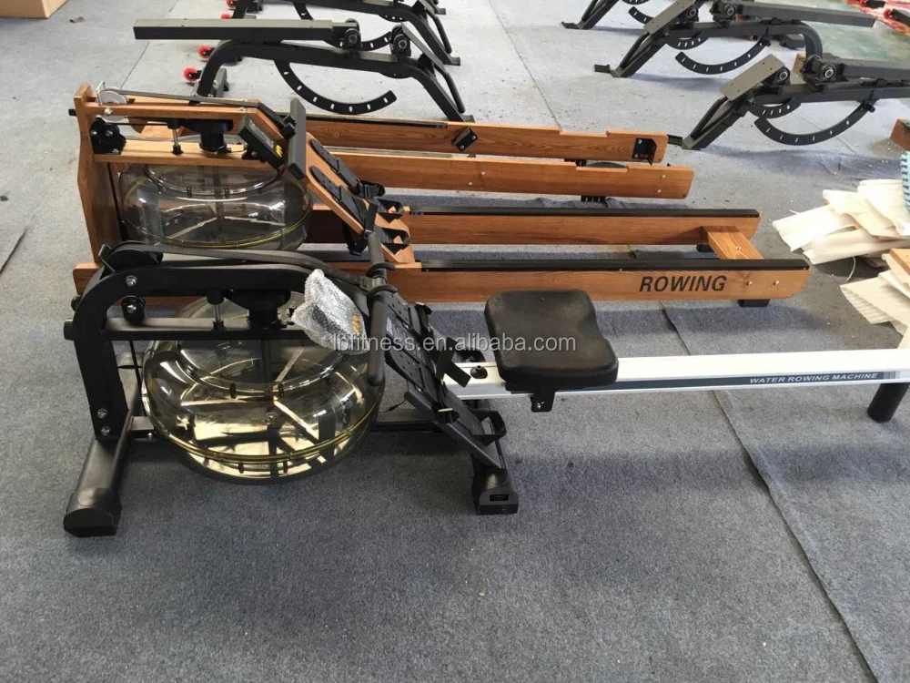 OEM Indoor Gym Fitness Equipment Mental Water Rower Rowing Machine with Monitor