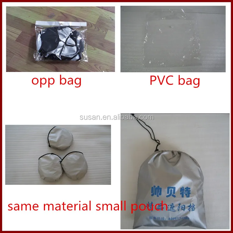 
Novelty sunshade for car silver polyester sun shade 