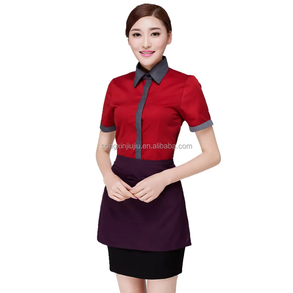 Europe design sexy restaurant uniforms for waiters
