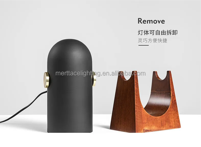 
Modern hotel Spot Lamp Study Indoor Office retro table lamp Wooden 