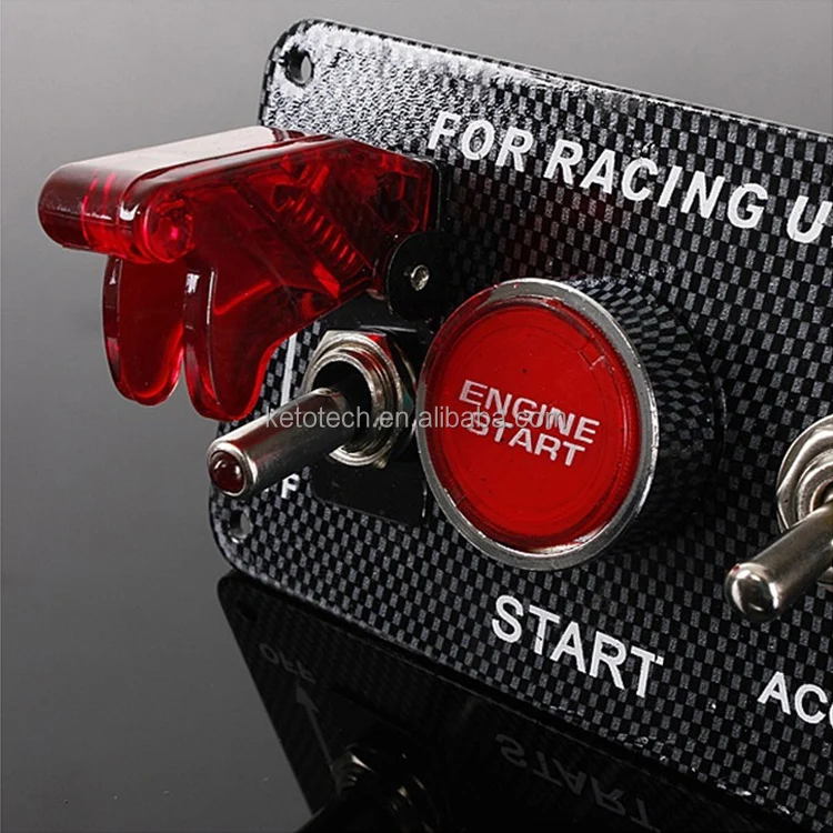 12V Racing car ignition Switch Panel with Engine Start Push Button
