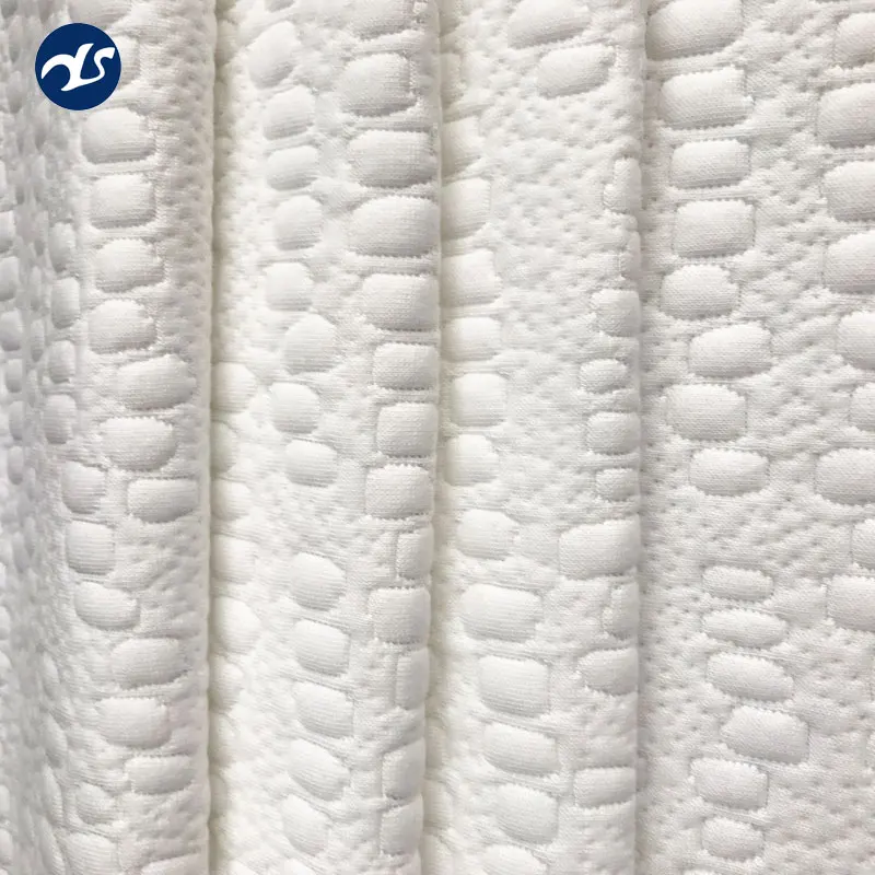 2022 new loook 100% polyester knitted fabric jacquard mattress fabric