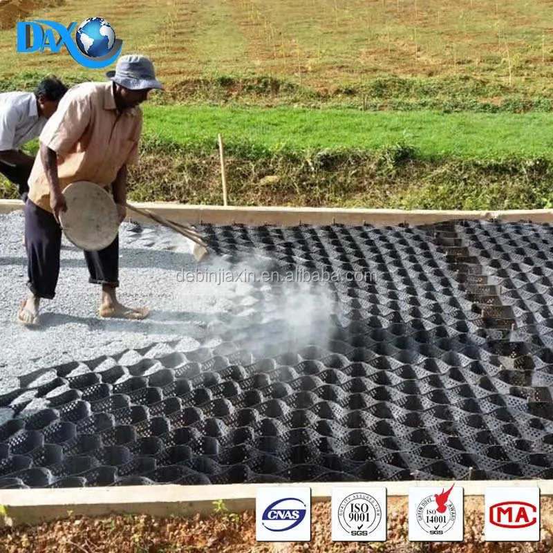HDPE gravel matting used for Slope protection