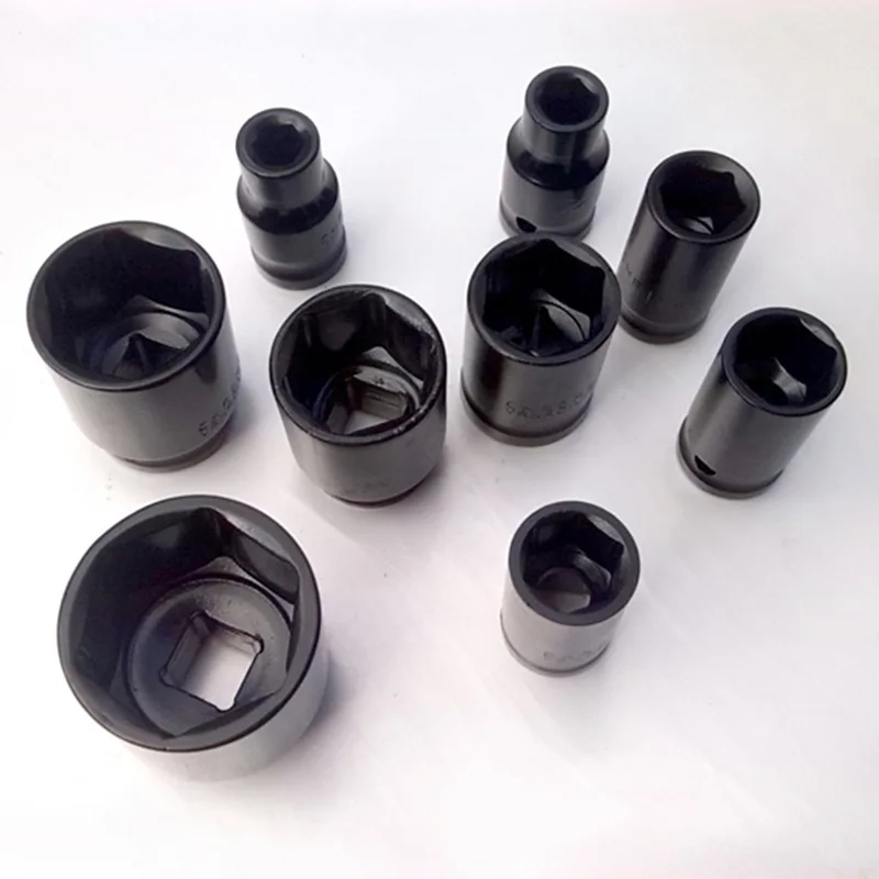 Universal Short Pneumatic Socket Head ,Metric Deep Wall Air Adopter Impact Socket Set Auto Repair Wrench Tool