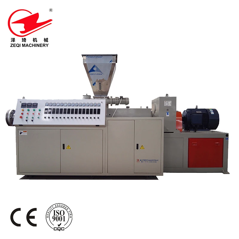 series PVC conical twin screw extruder for PVC material plastic extruder machine