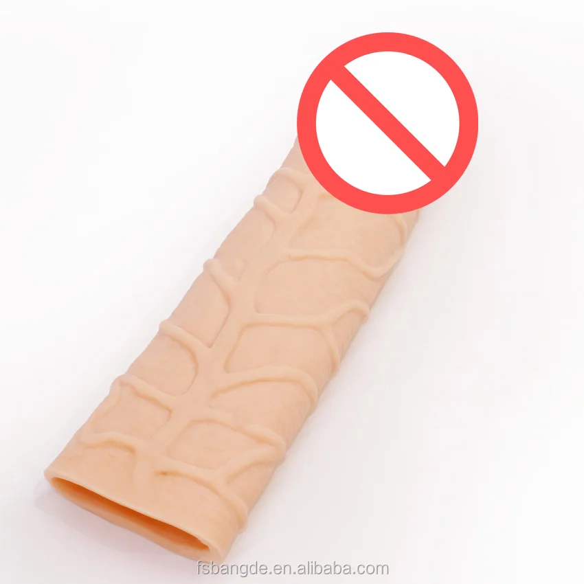 Factory Price Manufacturer Supply Popular Soft TPE Extender Long Time Penis Sleeve For Man