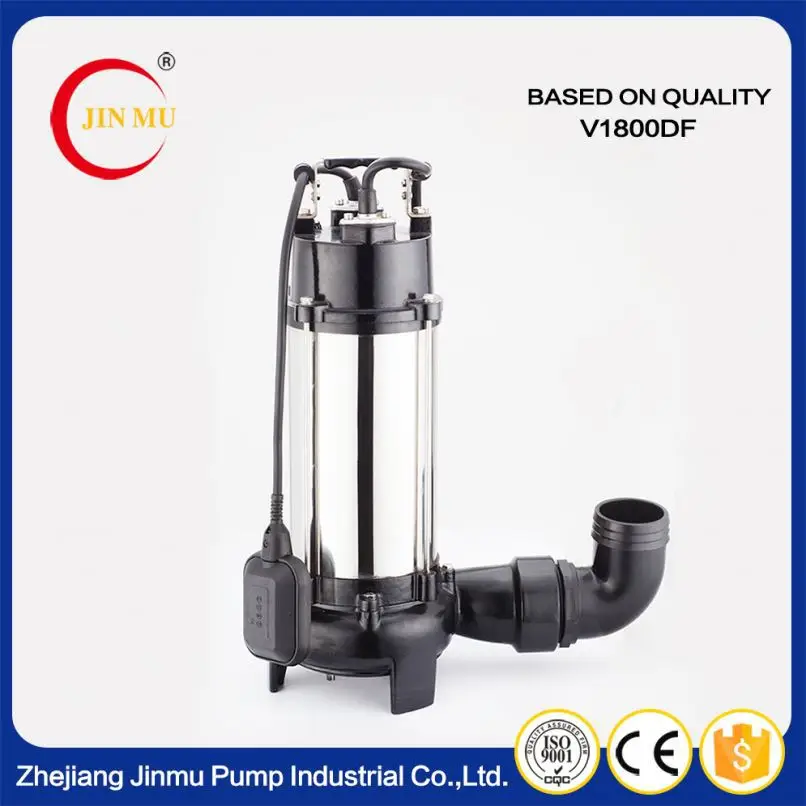 Domestic manufacturer high pressure wastewater pumps 220V 1.3 1.8kW cheap submersible pump with shear cutting