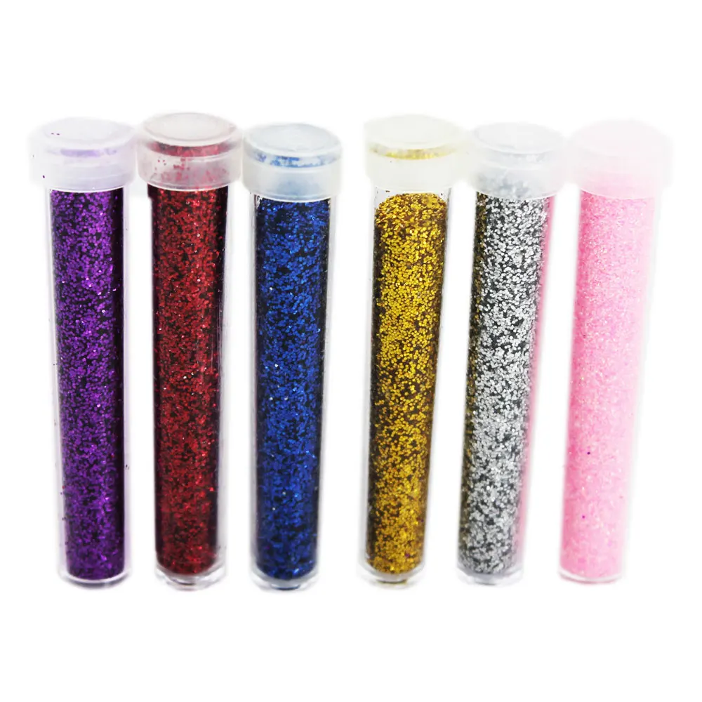 2020 new Bulk Glitter supplier for DIY crafts glitter powder and bulk glitter polyester test tube packaging