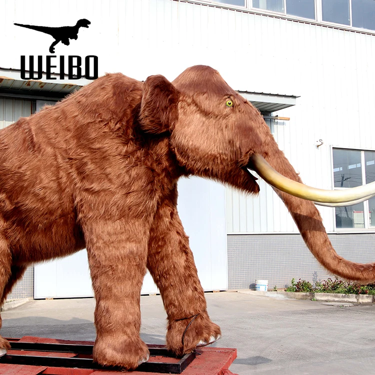 Ice age animal customized life size animatronic mammoth