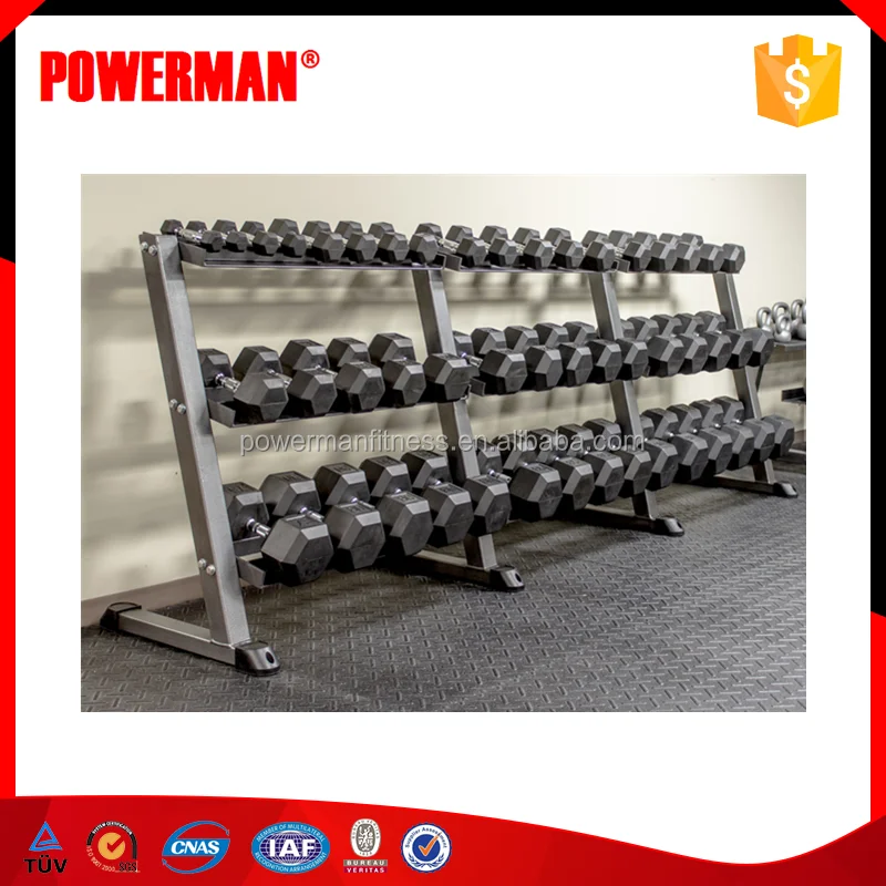 Gym Fitness Hex Rubber Dumbbell