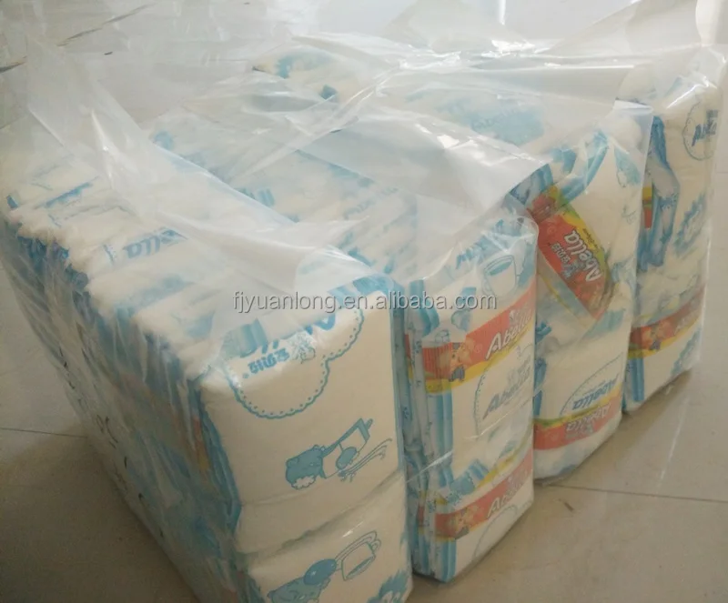 Китай, класс B, оптовая продажа, дешевый хлопковый тип, дышащие Волшебные Ленты, детские подгузники 50x4 в упаковке