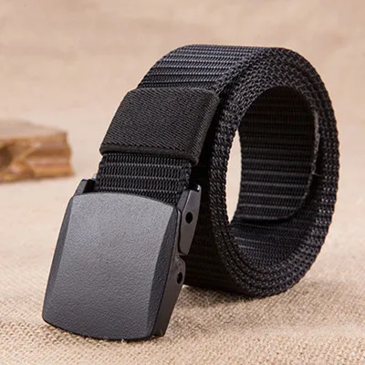 New design fashion youth fabric belt black casual sport men and women belt