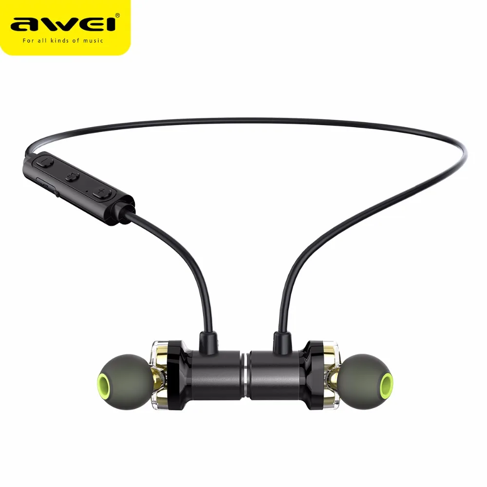AWEI New product Dual Driver Bluetooth Earphone
