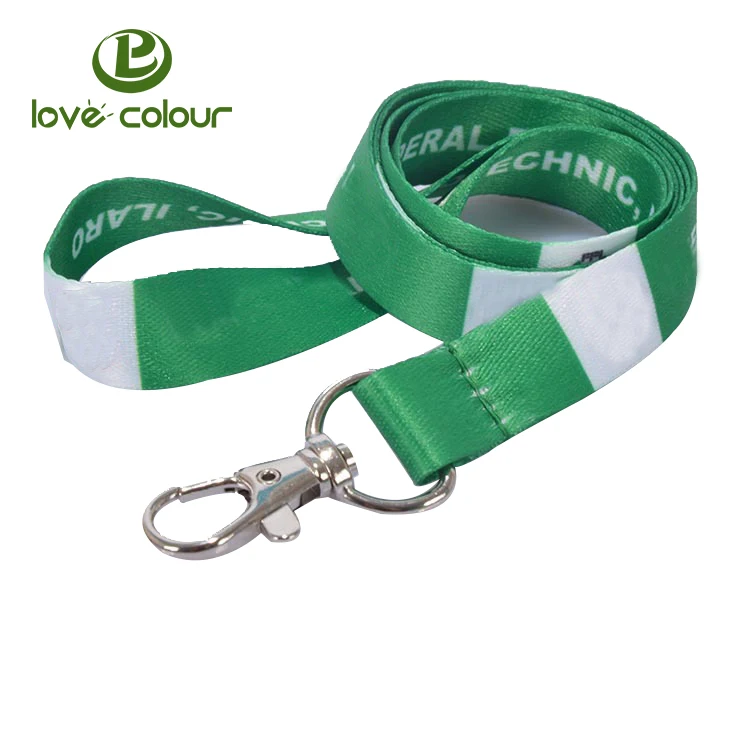 Custom Polyester ribbon double layer satin lanyard