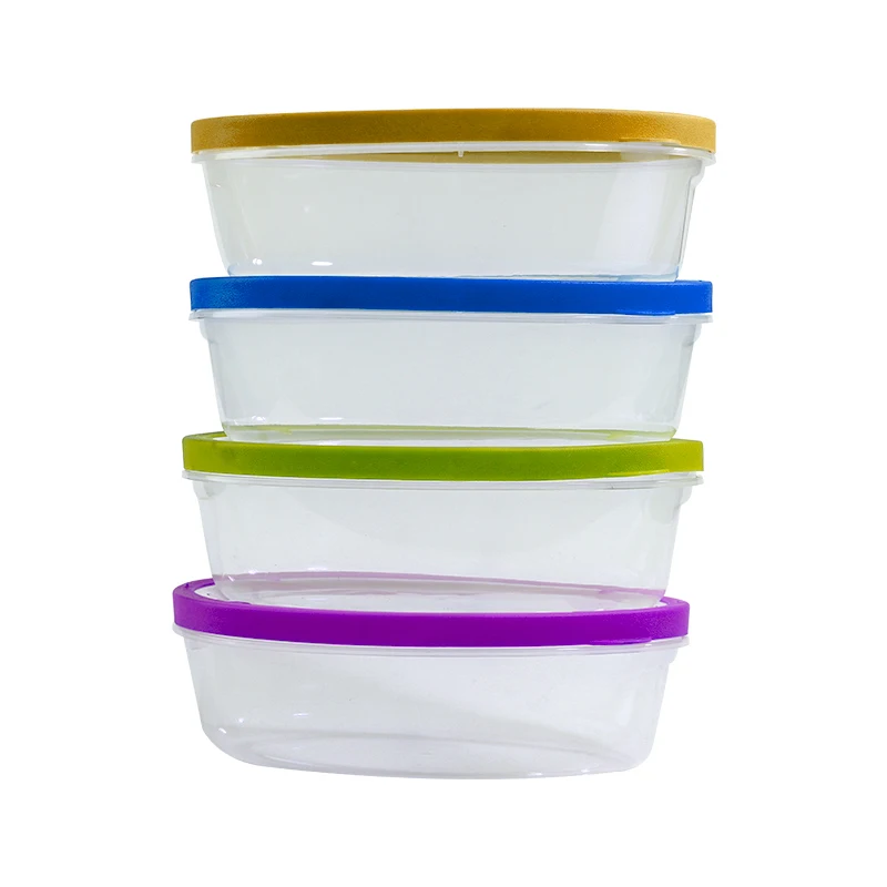 Plastic small oval food grade food container microwavable silicone food storage containers with division