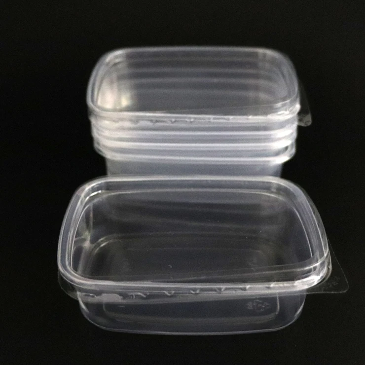 150ml 250ml pp black / clear disposable plastic food sauce box with lid Small snack box with lid