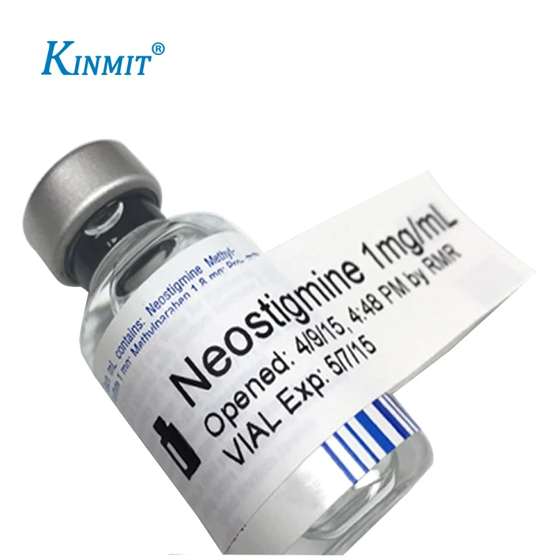 Kinmit Custom Self Adhesive Waterproof 10ml Vial Steroid Pill Bottle Labels