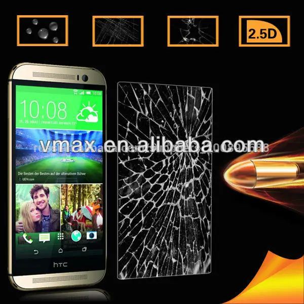 0.2mm/0.26mm/0.33mm 9h мобильный телефон закаленное стекло анти шок защитная пленка для htc один 2 m8 цвет/odm