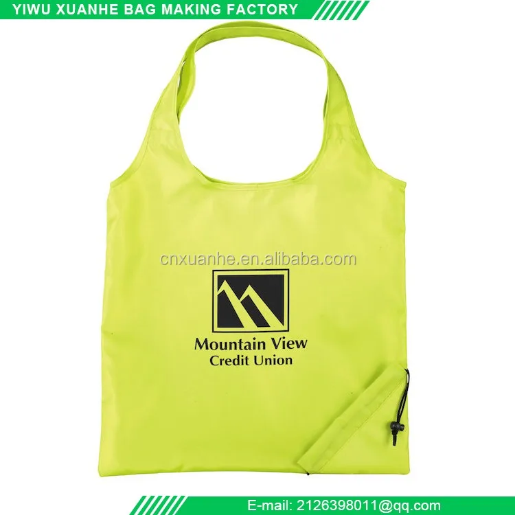 
Eco friendly polyester reusable foldaway shopper 