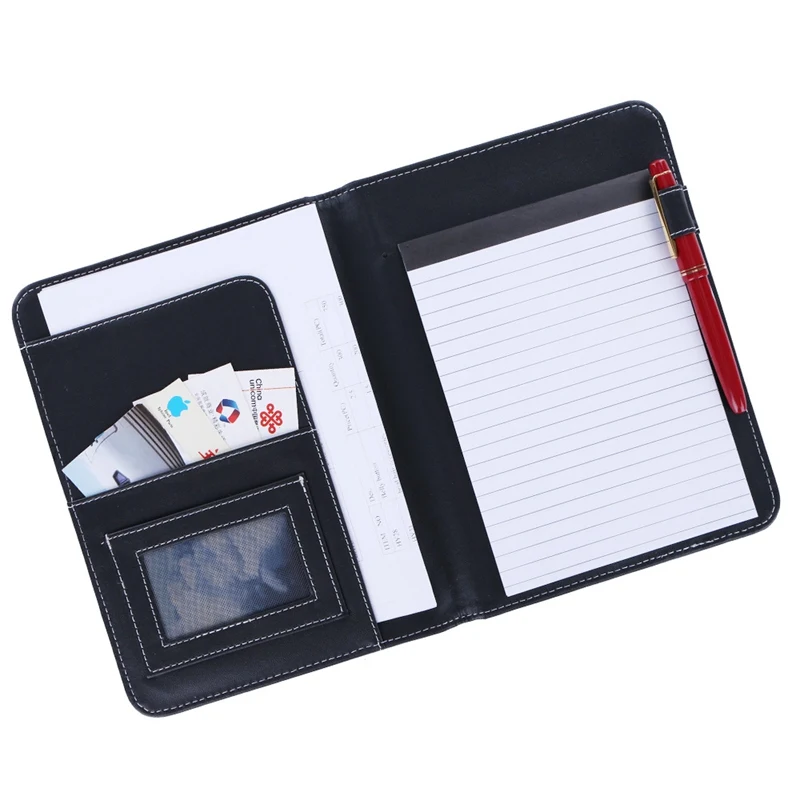 Business Conference File Leather Folder Manager Portfolio Signature Agreement A5 Padfolio Document Organizer