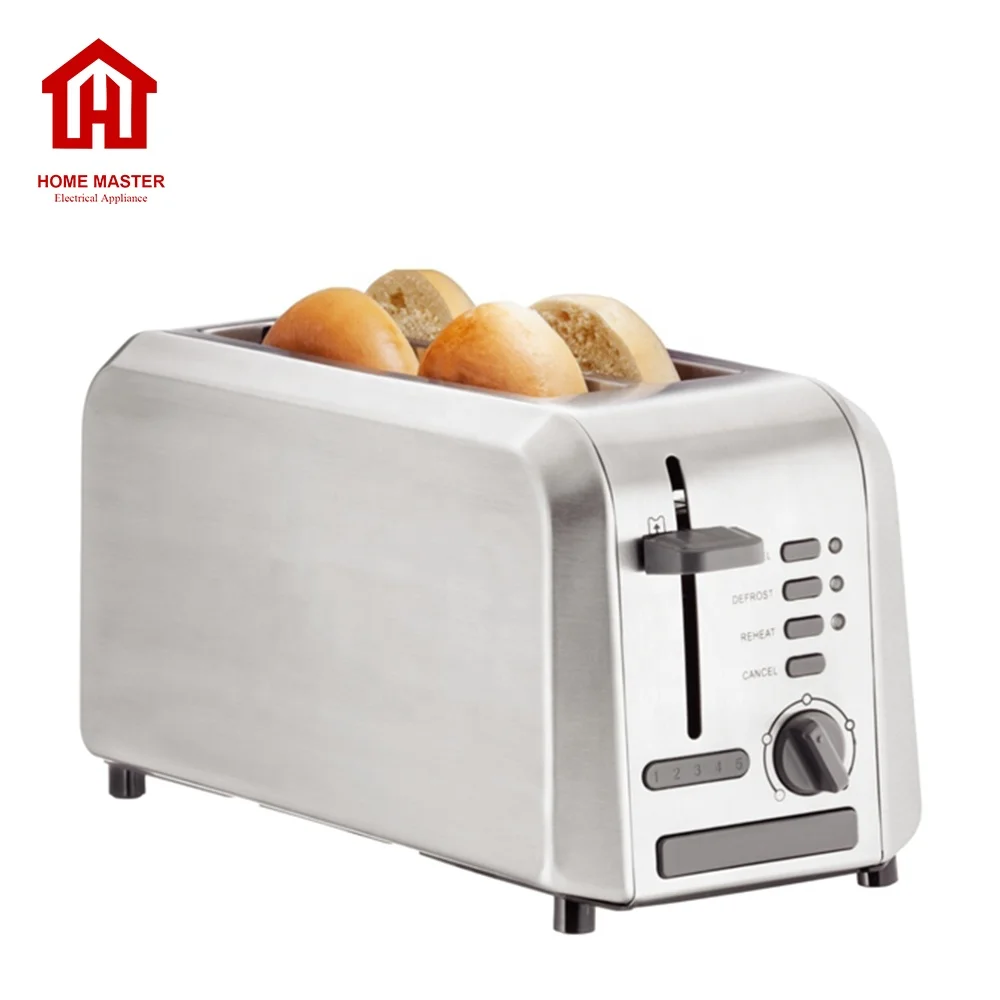 Commercial 4 slices slot Electric bread ovens/ toaster/ maker/ toaster with timer control pop up
