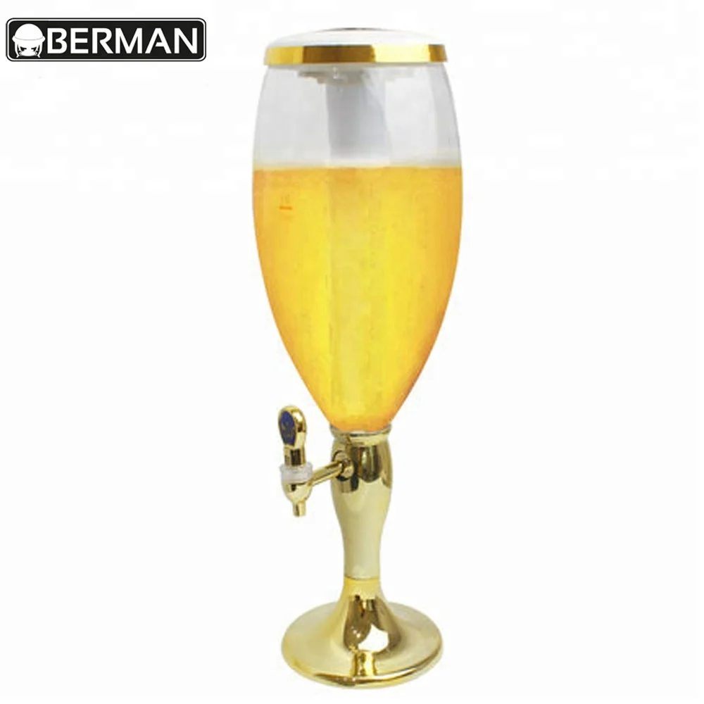 Factory wholesale 3 liters ICE TUBE tiger beer tower dispenser for sale