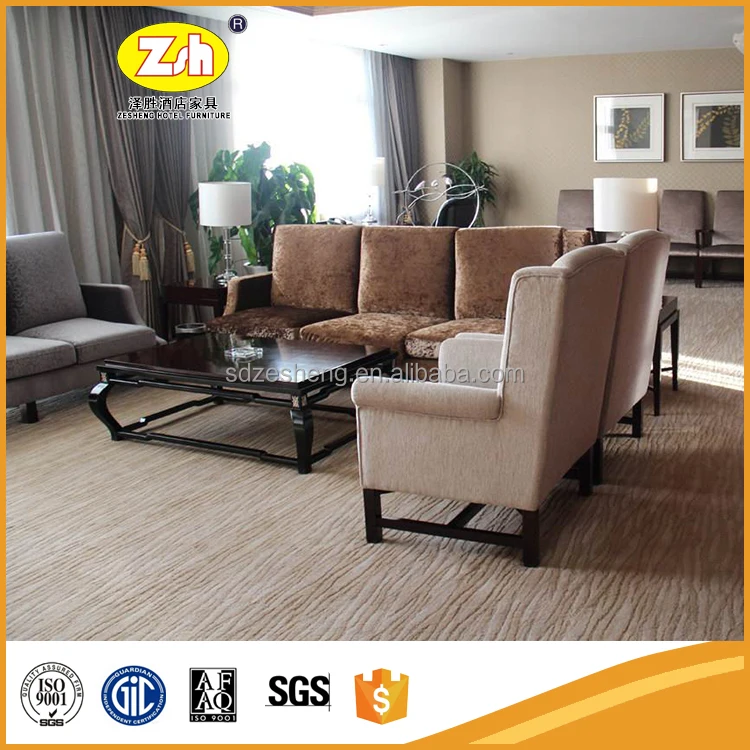 Фошань zesheng отель Гостиная диван набор отельная софа отель журнальный столик набор ZH-275