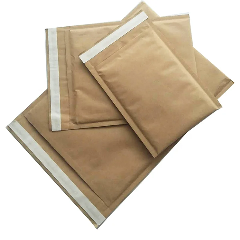 Fully Paper Custom Logo Mailing Bag Cellular Shaped Kraft Paper lining Padded Brown Envelope for shipping