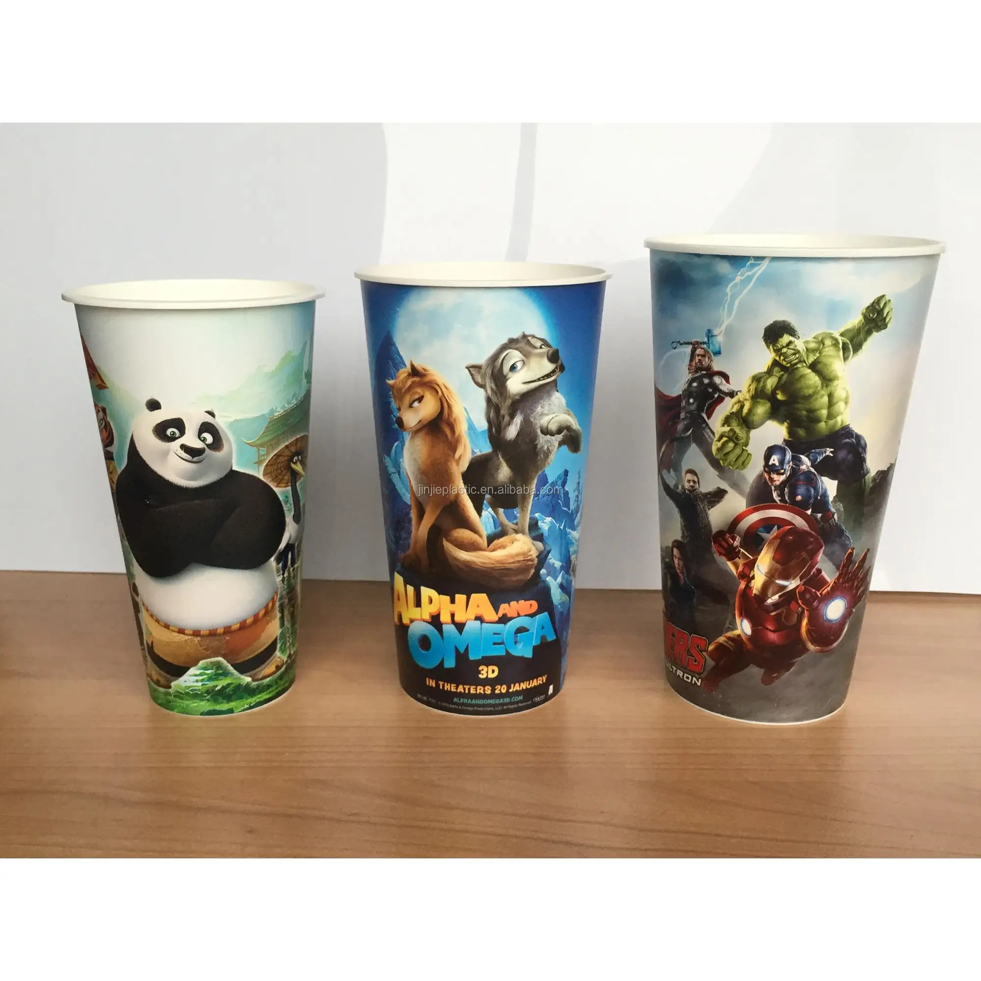 
22oz, orange peel printing, use in cinema, plastic popcorn cup 