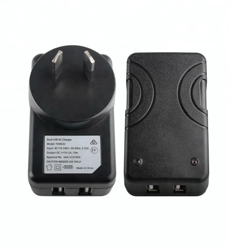 CE ROHS 2 USB UK Charger For iPhone X Charger