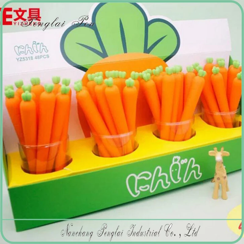 New Interesting Vegetable Novelty Stationery Carrot Special Shape Pen