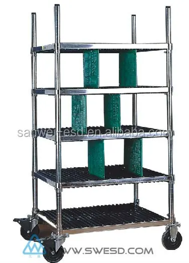 VERTICAL ESD PCB Magazine Storage Trolley