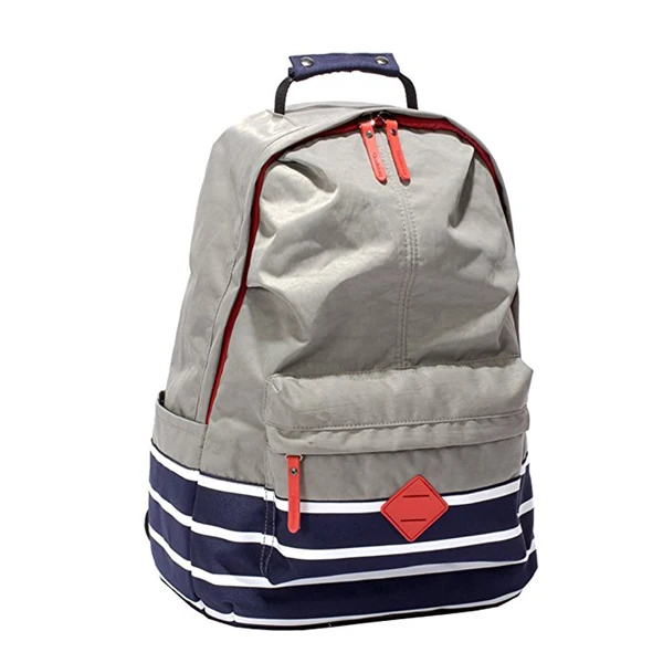 
High Quality Casual Satchels Stripe Printing Custom Oxford Daily Backpack 