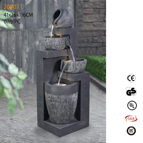 Mini water fountain indoor resin fountain for wedding decoration