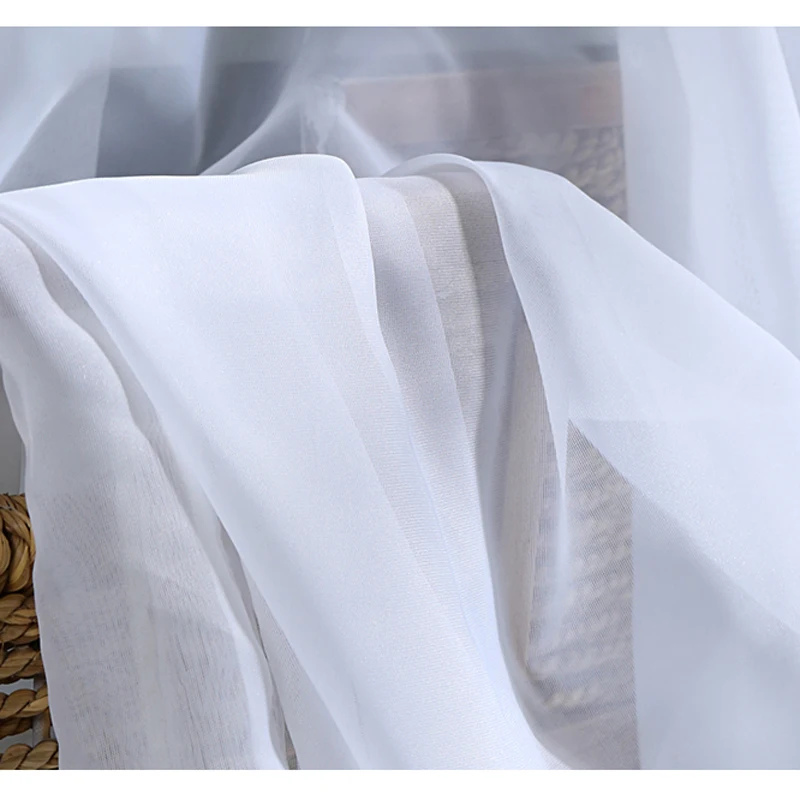  Высококачественные современные роскошные занавески белая вуаль