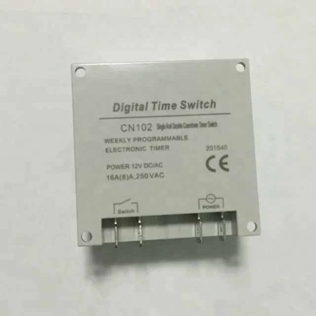 CN102A 220V LCD digital power programmable 1 day cycle timer countdown seconds timer relay switch