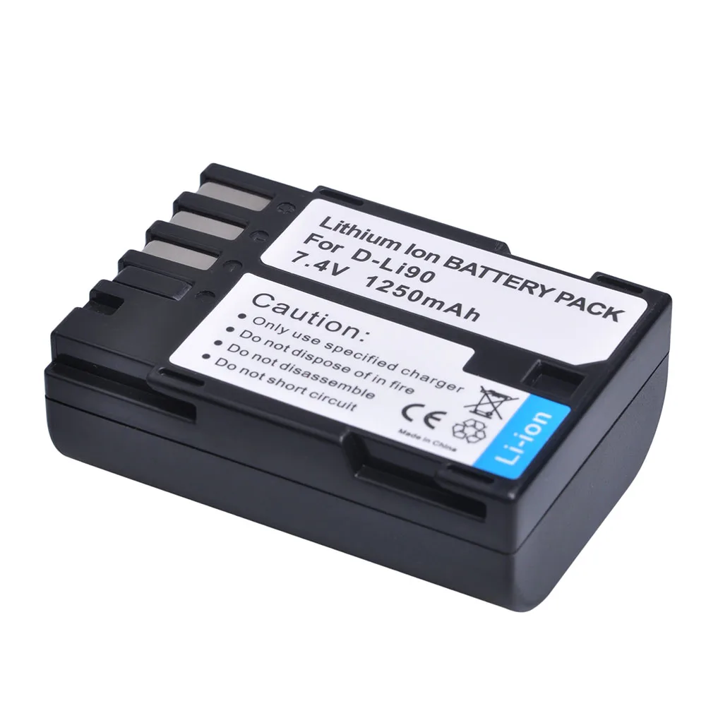 7.4V Digital Battery D-LI90 for Pentax K-01 K-1 K-3 K-5 K-5II K-5IIs K-7 dslr camera