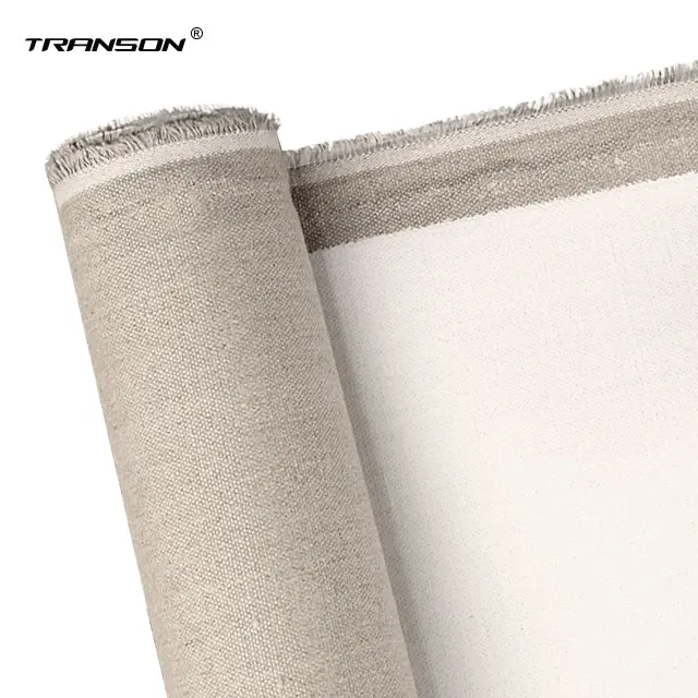 Pure dew retting linen canvas roll,wholesale artist painting canvas roll,large size canvas for stretching and oil painting.