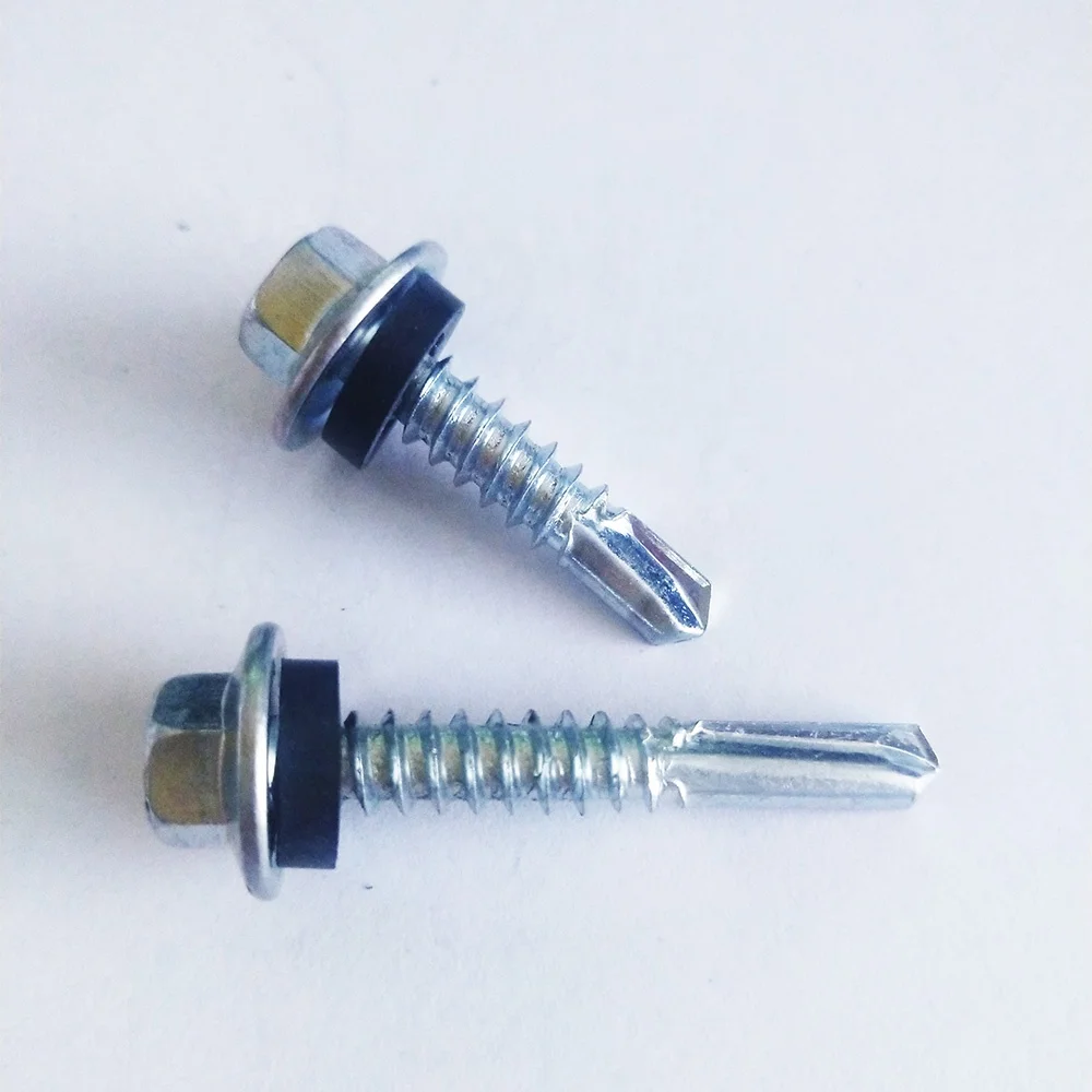 Good quality roofing screws with washer rubber sds screws Din7504k